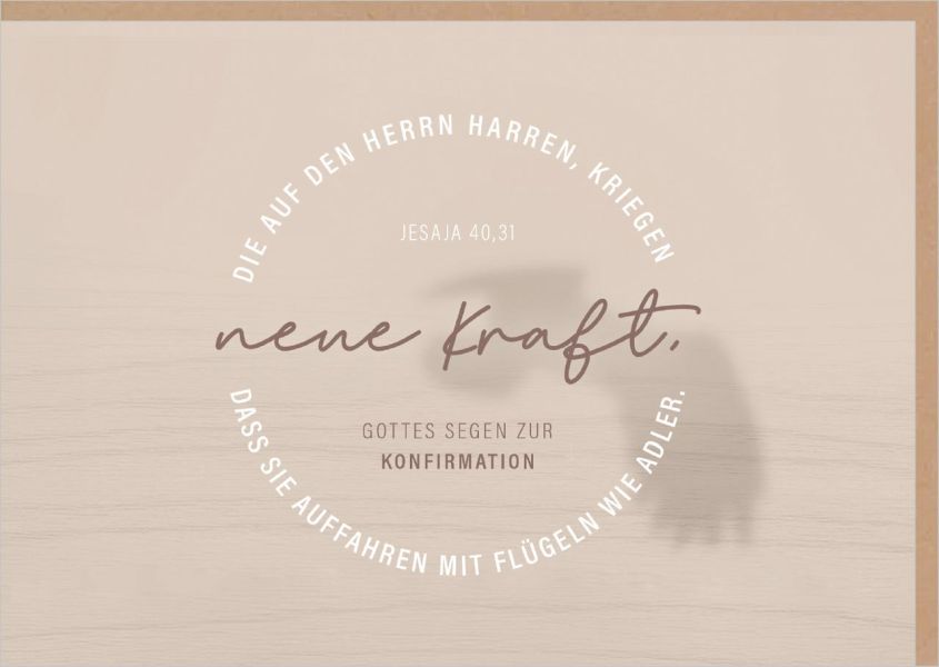 Faltkarten Konfirmation Jesaja 40:31