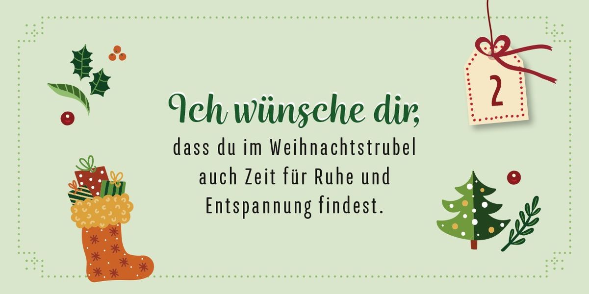 24 liebe Weihnachtsgrüße für dich - Mini-Adventskalender
