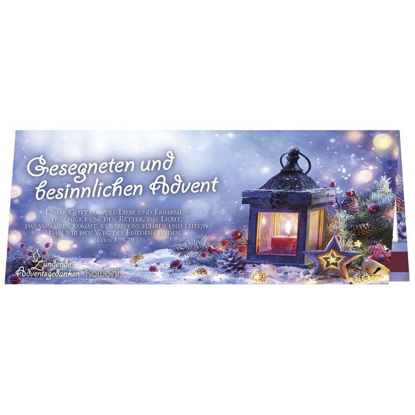 Streichholz-Adventskalender Gesegneten und besinnlichen Advent