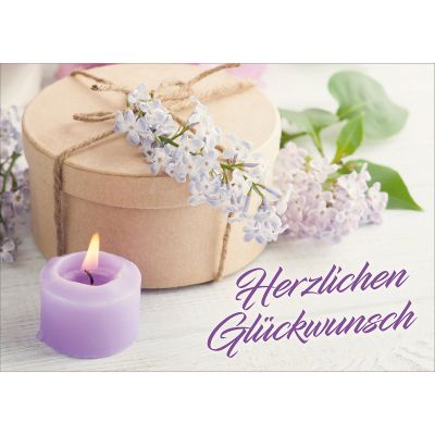 Postkarten: Herzlichen Glückwunsch, 4 Stück