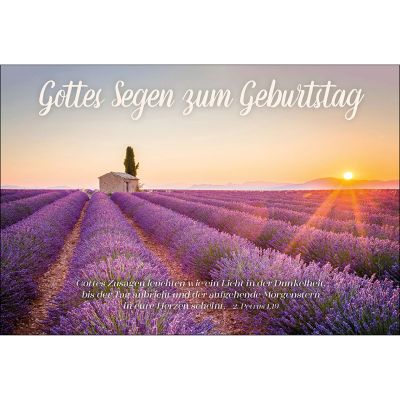 Postkarten: Gottes Segen zum Geburtstag 4 Stück