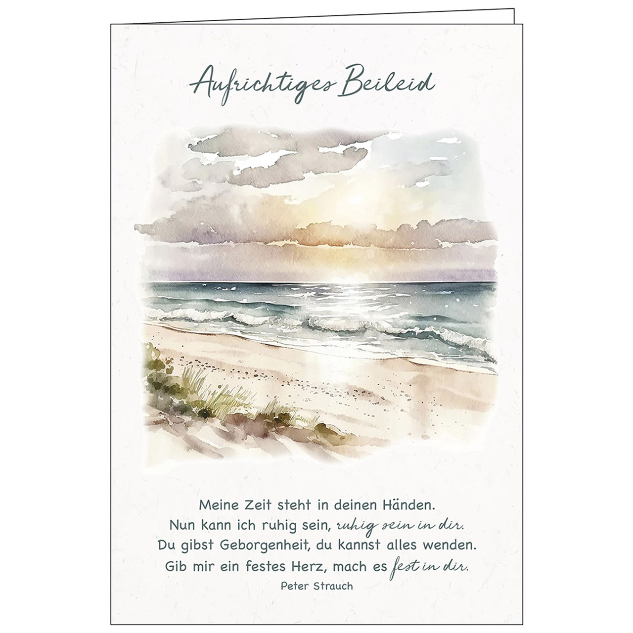 Faltkarte: Aufrichtiges Beileid - Trauer