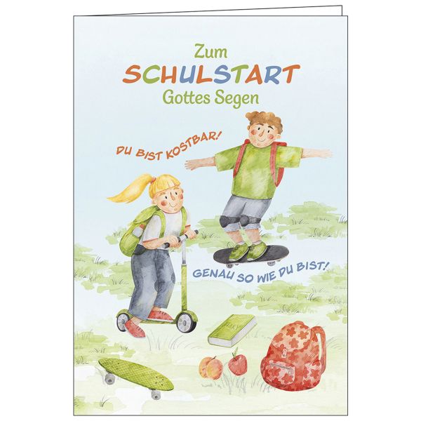 Faltkarte: Zum Schulstart Gottes Segen