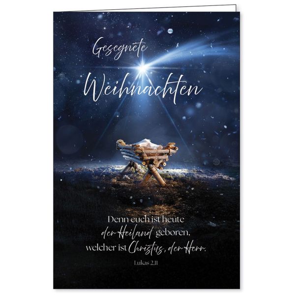 Faltkarte: Gesegnete Weihnachten Lk.2,11