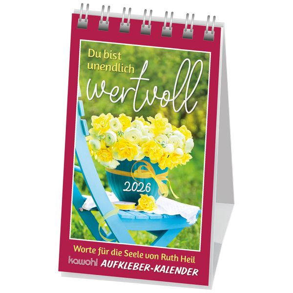 Du bist unendlich wertvoll 2026 - Aufkleber-Kalender