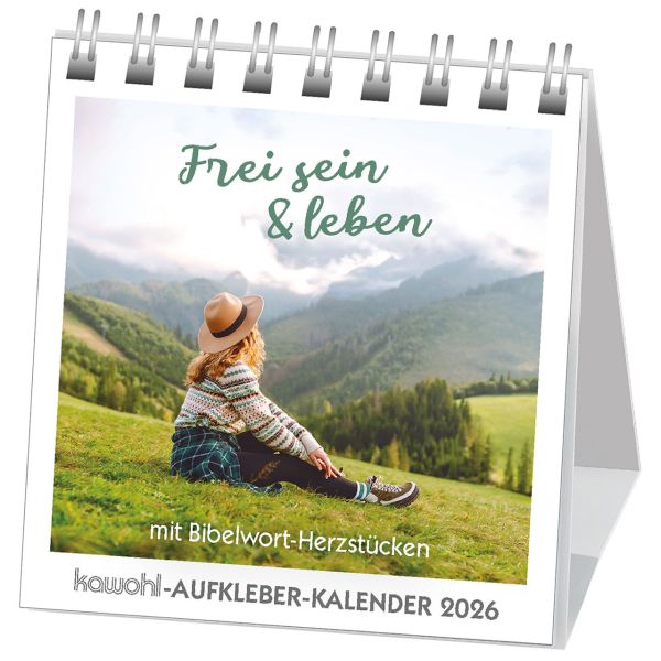 Frei sein & leben 2026 - Aufkleber-Kalender