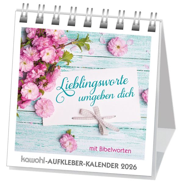 Lieblingsworte umgeben dich 2026 - Aufkleber-Kalender