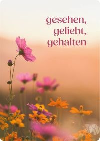 Postkarte - gesehen, geliebt, gehalten