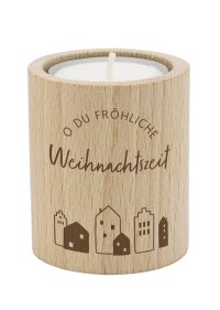 Teelichthalter O du fröhliche Weihnachtszeit