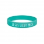 Armband Jesus liebt mich - smaragdgrün