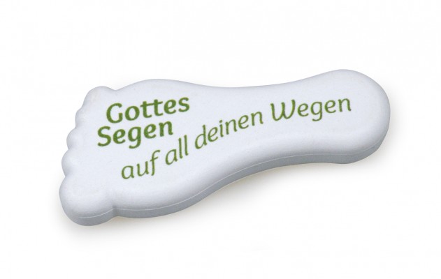 Radiergummi Fuß Gottes Segen auf all deinen Wegen