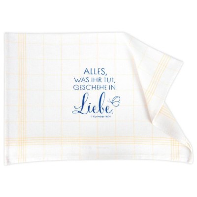 Geschirrtuch Alles, was ihr tut, geschehe in Liebe