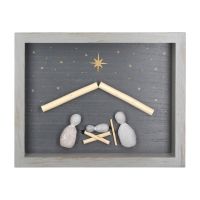 Wandbild Stein Krippe