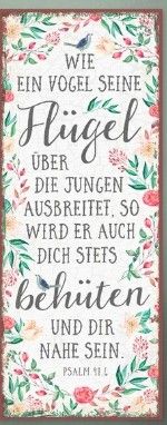 Metallschild lang - Wie ein Vogel