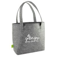 Filz-Shopper getragen Tag für Tag