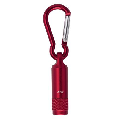 LED-Taschenlampe mit Karabiner Ichthys - rot
