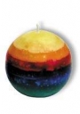 Regenbogenkerze Kugel - klein