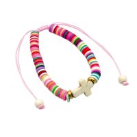 Armband Kreuzperle - rosa