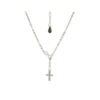 Halskette Kreuz mit Unendlichkeitssymbol silber