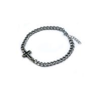 Herrenarmband Kreuz - Carbon-Optik
